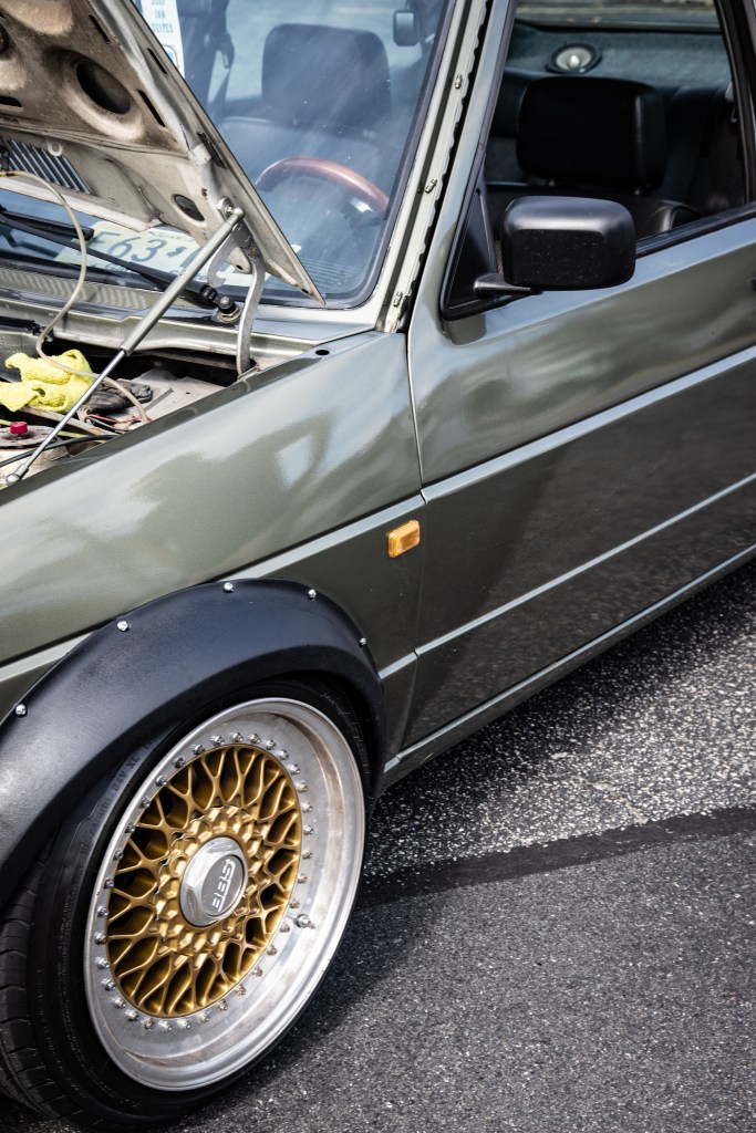 MK2 Jetta Coupe dressed in Olive Green Metallic